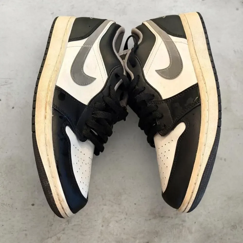 Air Jordan 1 Low Shadow Black Grey Shoes Mens 8 553558-040